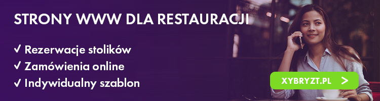 strona internetowa dla restauracji