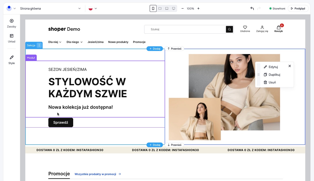 shoper tworzenie sklepu wygląd sklepu shoper